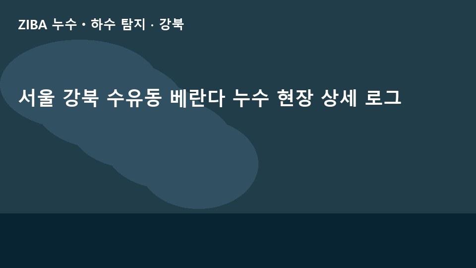 서울 강북 수유동 베란다 누수 현장 상세 로그